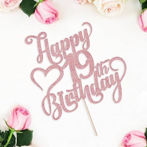 Miniatura 136 de Decoración para tarta de cumpleaños número 15 con purpurina dorada – 15 aniversario/cumpleaños – Hello 15, Cheers to 15 años, 15 & Fabulous Cake