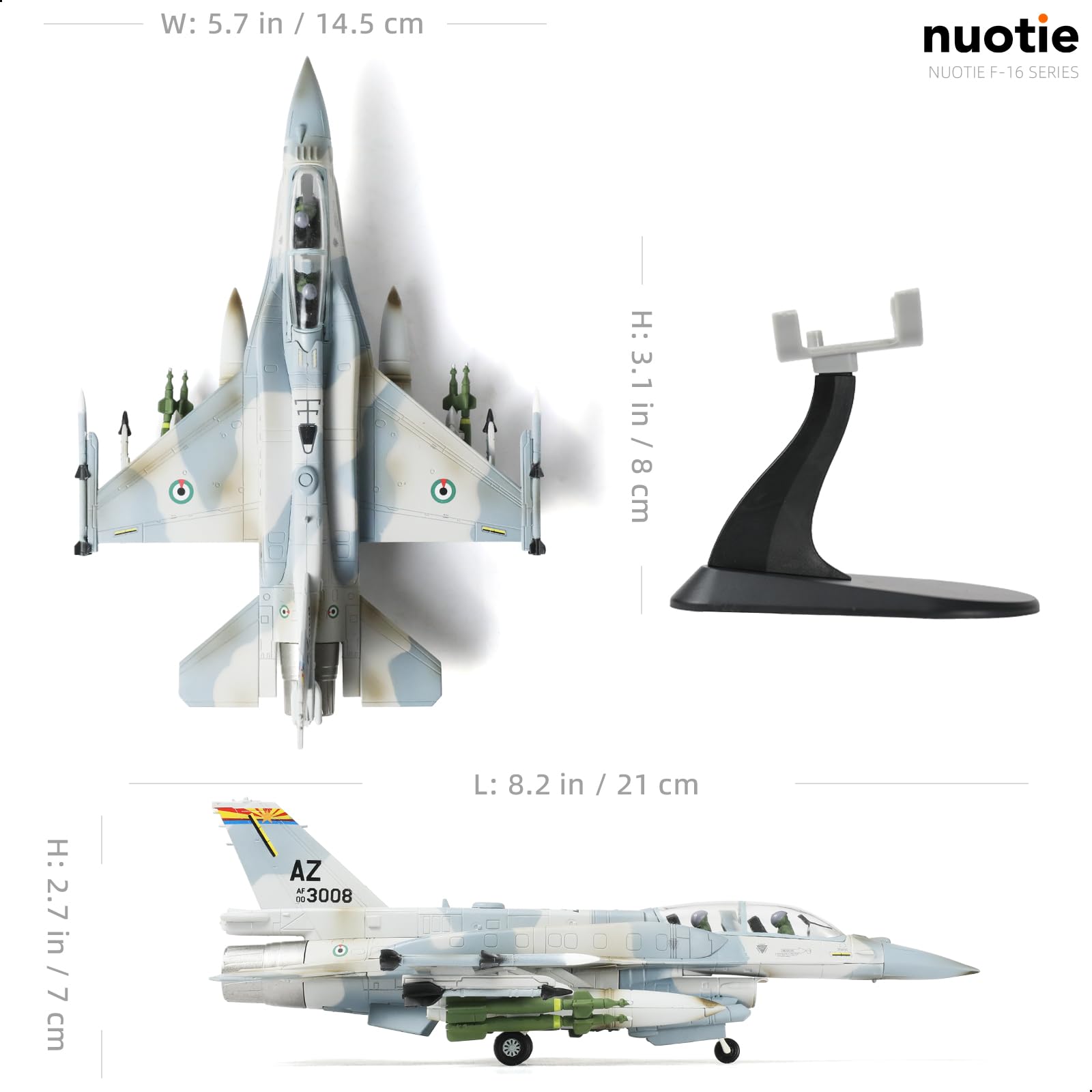 NUOTIE 1/72 F-16F blok 60 myśliwców model ZEA farba (stara wersja) prefabrykowany myśliwiec model samolotu stop metal odlewany ciśnieniowo model samolotu ze stojakiem ekspozycyjnym kolekcja prezent