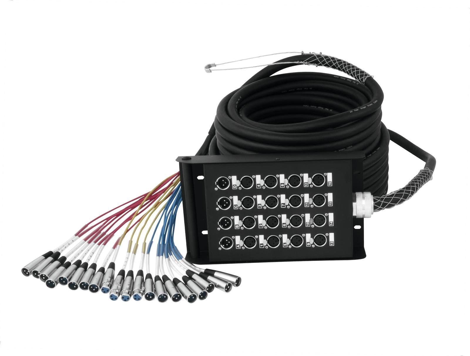 OMNITRONIC Multicore Stagebox 16/4 30m | Komplett konfektionierter Verteiler