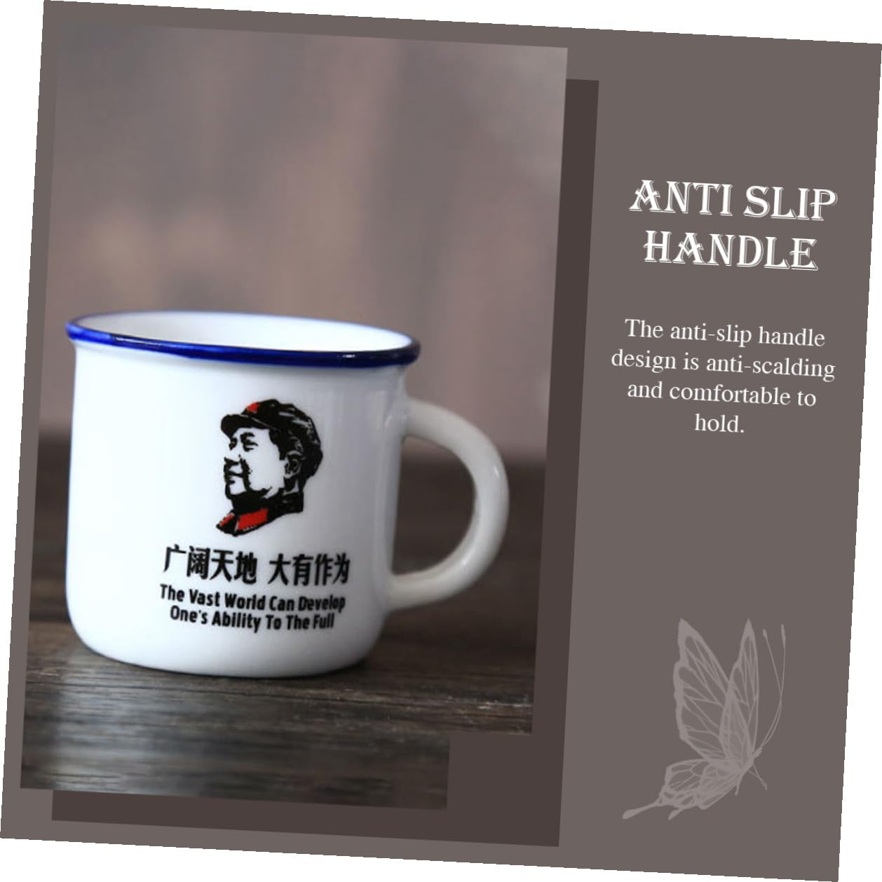 6 Stück Emaille Tassen Vintage Stil 6 Weiße Emaillebecher mit Anti Heißer Funktion und Komfortablem Griff für Küche und Esszimmer im Klassischen Design Zufälliger Stil