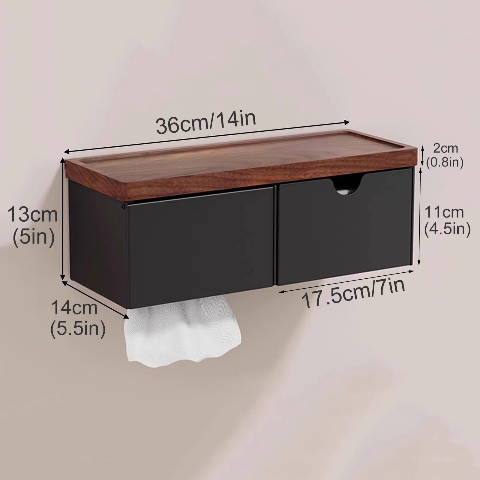 Dispensador de Papel, Dispensador Papel Secamanos, Portarrollos Papel Higienico, Porta Papel Higienico de Baño, Soporte Rollo Papel Higienico