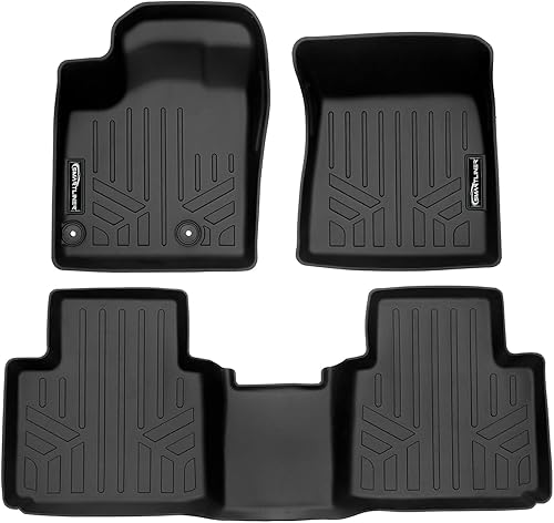 Miniatura 16 de SMARTLINER Alfombrillas de suelo de ajuste personalizado, 3 filas y forro de carga detrás de la tercera fila, color negro, compatibles con