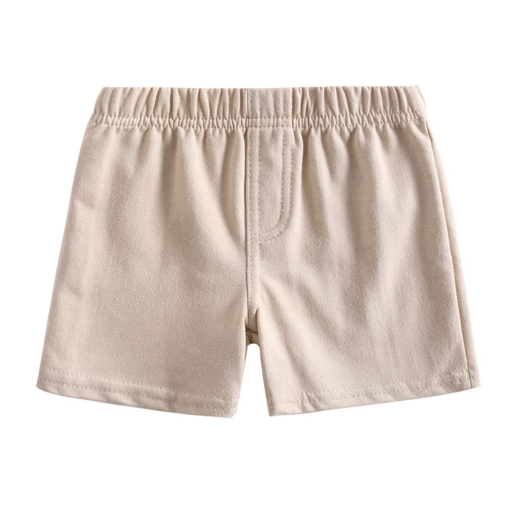 Monvecle Unisex 3pcs Pack Cotton Baby to Toddle Cotton Shorts 3pcs Khaki Shorts 3-4T