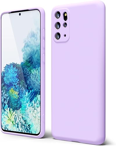 Miniatura 1 de oakxco Funda de silicona líquida para Samsung Galaxy S20 Plus, bonita funda delgada y delgada de goma suave de TPU para mujeres y niñas, protección