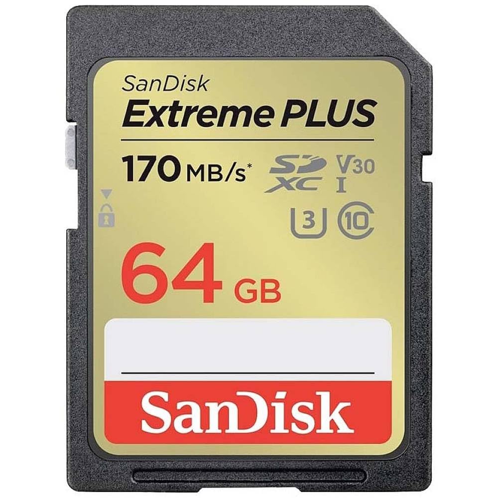 SANDISK - CARDS EXTREME PLUS 64 GB SDHC karta pamięci 170 MB/S 80 MB/S klasy UHS-I