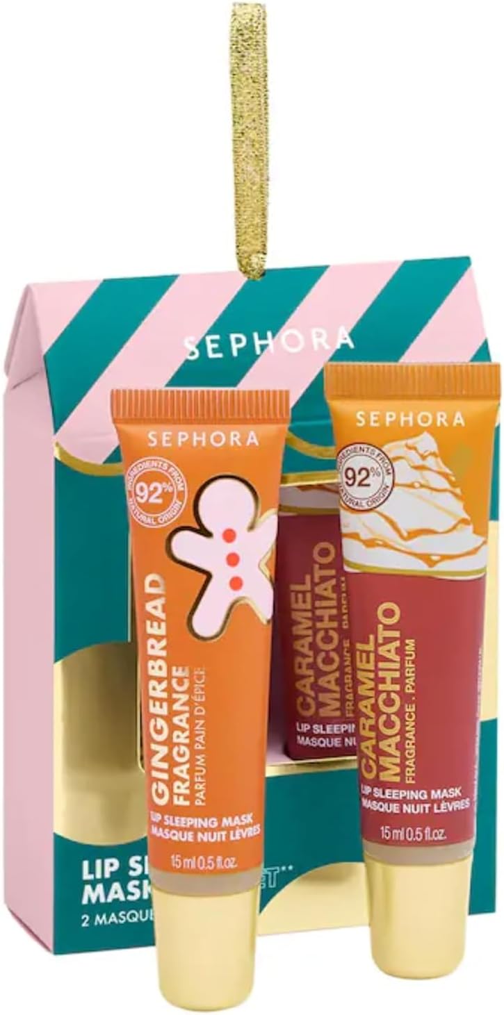 SEPHORA Collection Lip Sleeping Mask Duo Set- Gingerbread and Caramel Macchiato (.50 Fl Oz each)