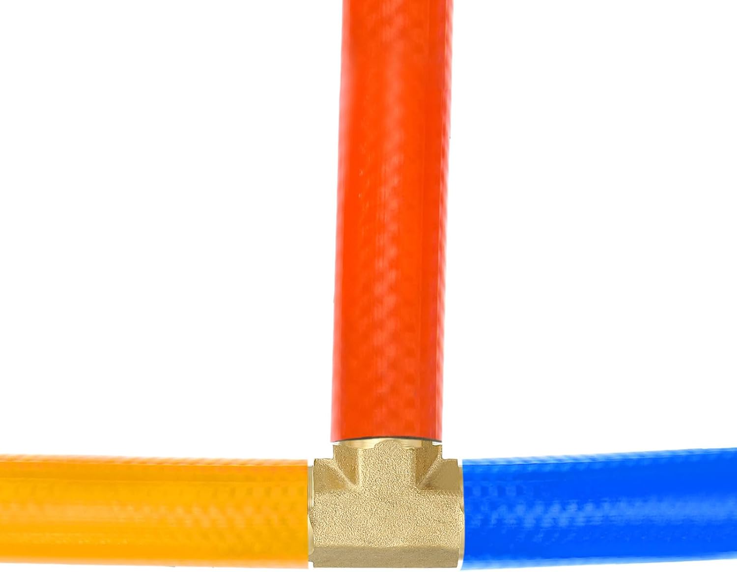 PATIKIL 1/2" Barb Tee Fitting, 20 Pcs 3 Way Union T-Shaped Brass Hose Barbed Fittings Intersection for Water Fuel Air Oil Gas