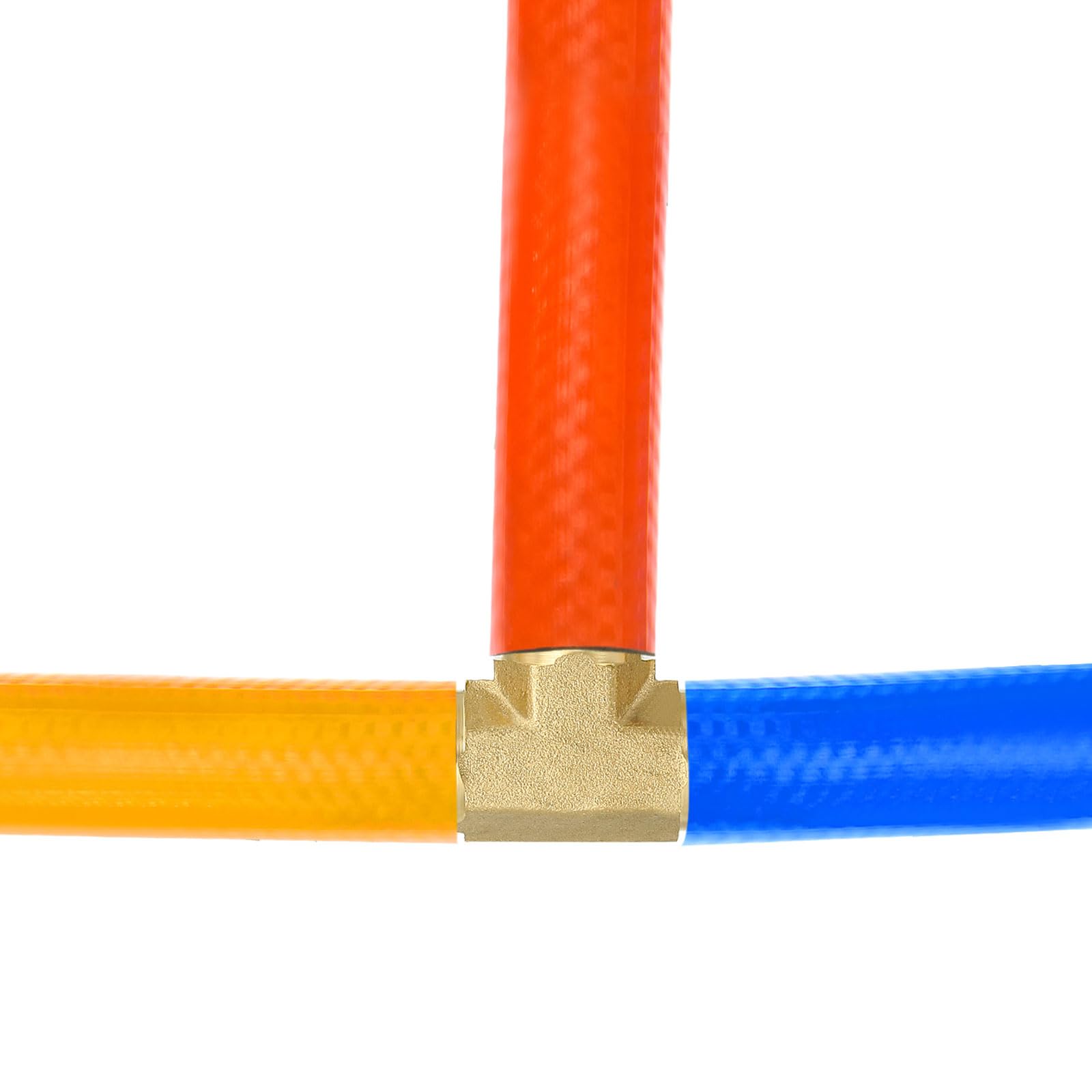 PATIKIL 5/32" Raccordo A T Con Barbe, Raccordo A T In Ottone A 3 Vie Con Barbe Per Intersezione Di Tubi Per Acqua Carburante Aria Olio Gas