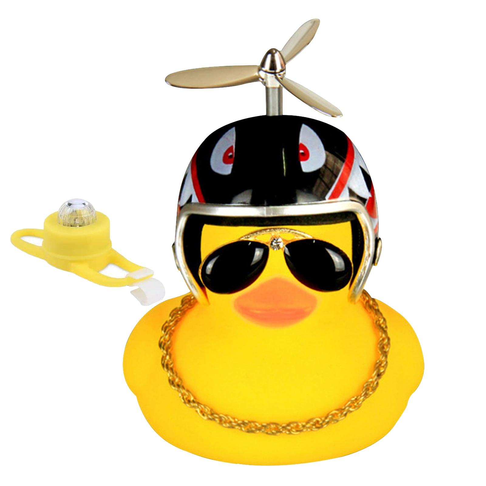 4 Pcs Canard Vélo Cloche Casque Jaune - Accessoire Décoratif Voiture Vélo Moto Enfant