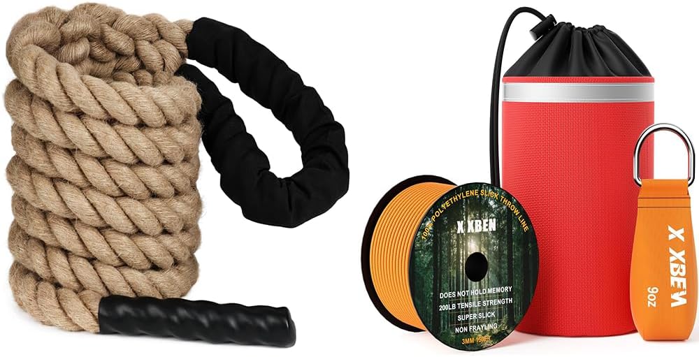Climbing Rope for Gym, Fitness, Strength Training, Heavy Jute Rope