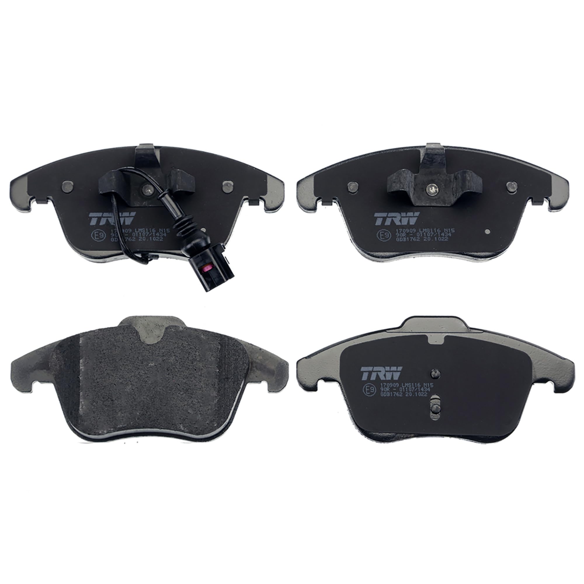 Front TRW-OE GDB1762 Brake Pad Set, disc brake for AUDI,AUDI (FAW),SEAT,VW,VW (S