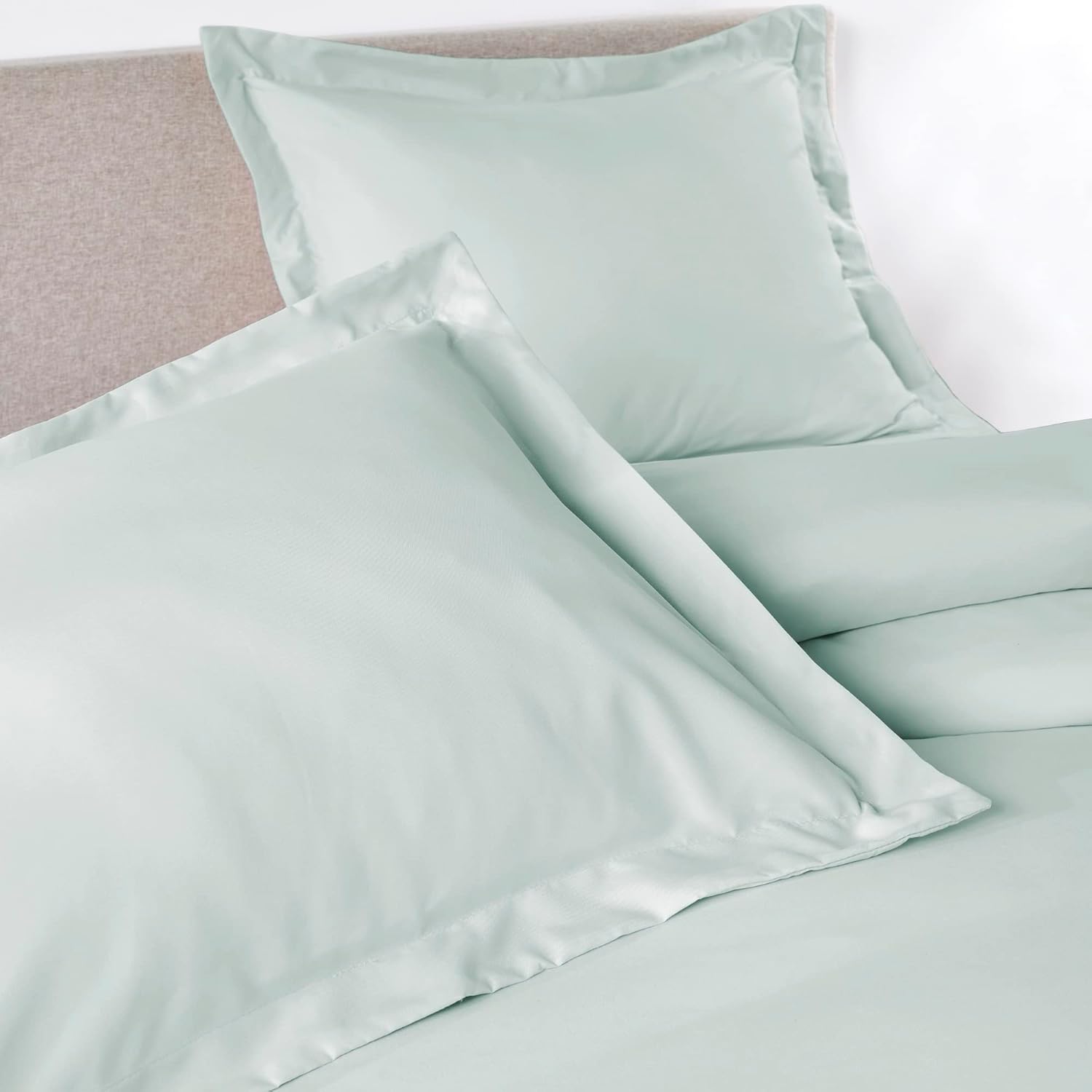 PeachSkinSheets 1500tc Level of Softness Soft Cooling Duvet Cover Set | Queen/Full Size - Mint Julep