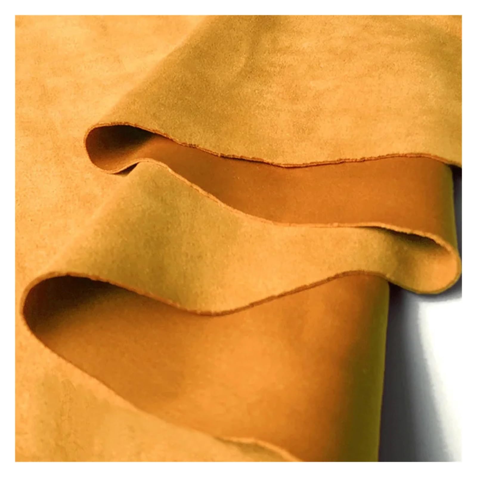 Suede Elastic Suede Fabric for Windbreaker Car Interior Seat Cushion Sofa Tablecloth Designer Handmade DIY Sewing Material Cloth(Bright Yellow 36)