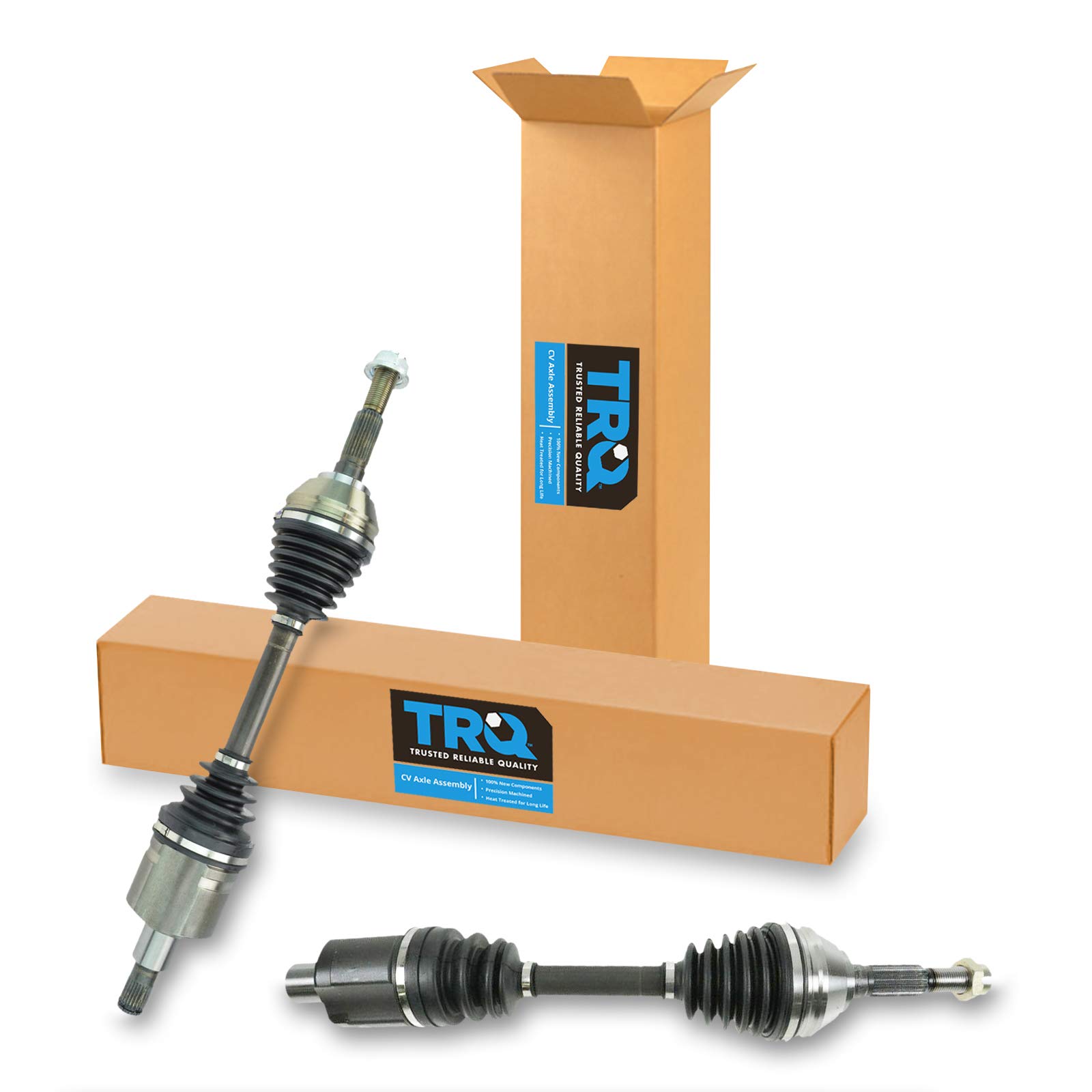TRQ CV Joint Axle Shaft Front Pair Set Compatible with S10 Pickup Blazer Jimmy S15 ZR2