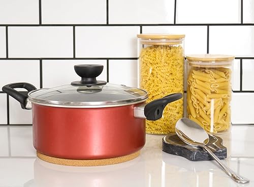 Miniatura 3 de Salvamanteles de corcho para platos calientes, almohadillas calientes de corcho de 7.5 pulgadas para encimeras, ollas y sartenes, salvamanteles