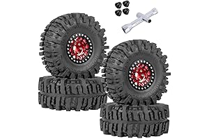 RC 1.9 Beadlock Wheels and Tires for 1/10 Axial SCX10 RC Crawler