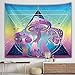 Tapisserie,Tapisserie Murales Hippie Psychédélique Coloré Énorme Champignon Mandala Trippy Paysage Tapis Dortoir Tête De Lit Décor Couverture Murale 150*200Cm