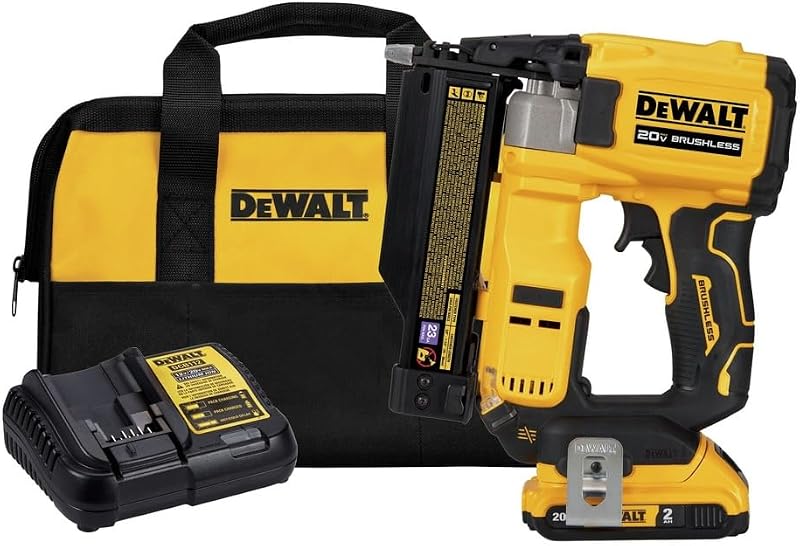 DEWALT DCN623D1R 20V MAX ATOMIC COMPACT Brushless Lithium-Ion 23 Gauge Cordless Pin Nailer Kit (2 Ah) (Renewed)