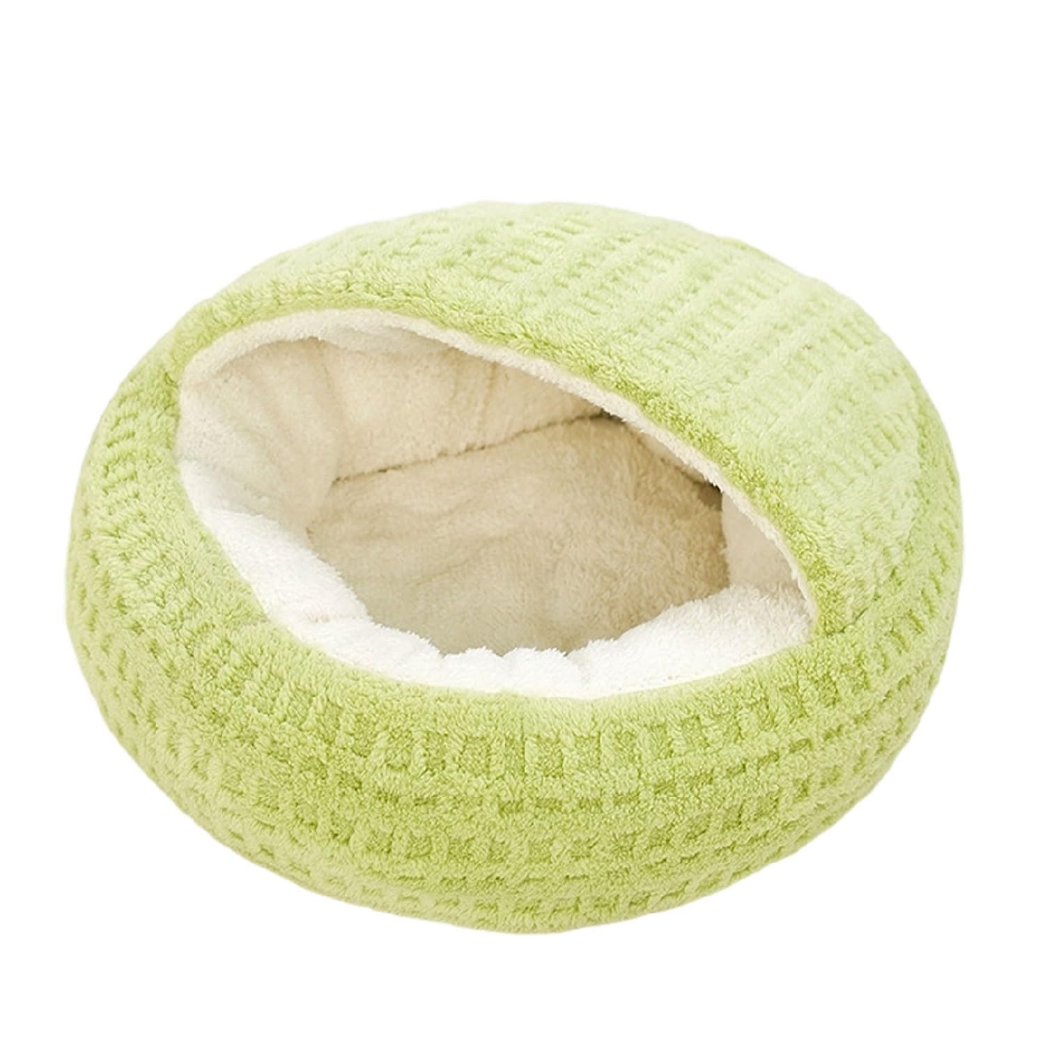 Cat Bed for Indoor Cats, Calming Cozy Cave with Self-Warming Plush, Entire Bed Machine Washable & Anti-Slip Base, Breathable Pet Bed for Small Cats&Dogs All Seasons (B, M)