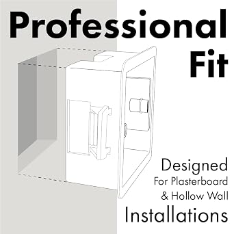 1 Gang Dry Lining Back Box 47mm | Deep Electrical Wall Box for Plasterboard | Fast-Fit Design (Pack of 2)
