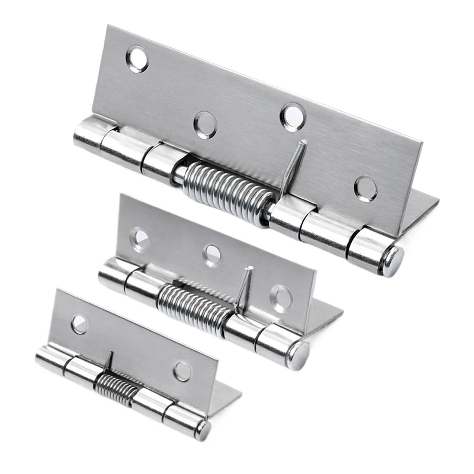 Window Hinge 2 pcs Self Closing Spring Door Hinge Stainless Steel for Window Cabinets Jewelry Boxes Automatic Rebound Hardware(3inch)
