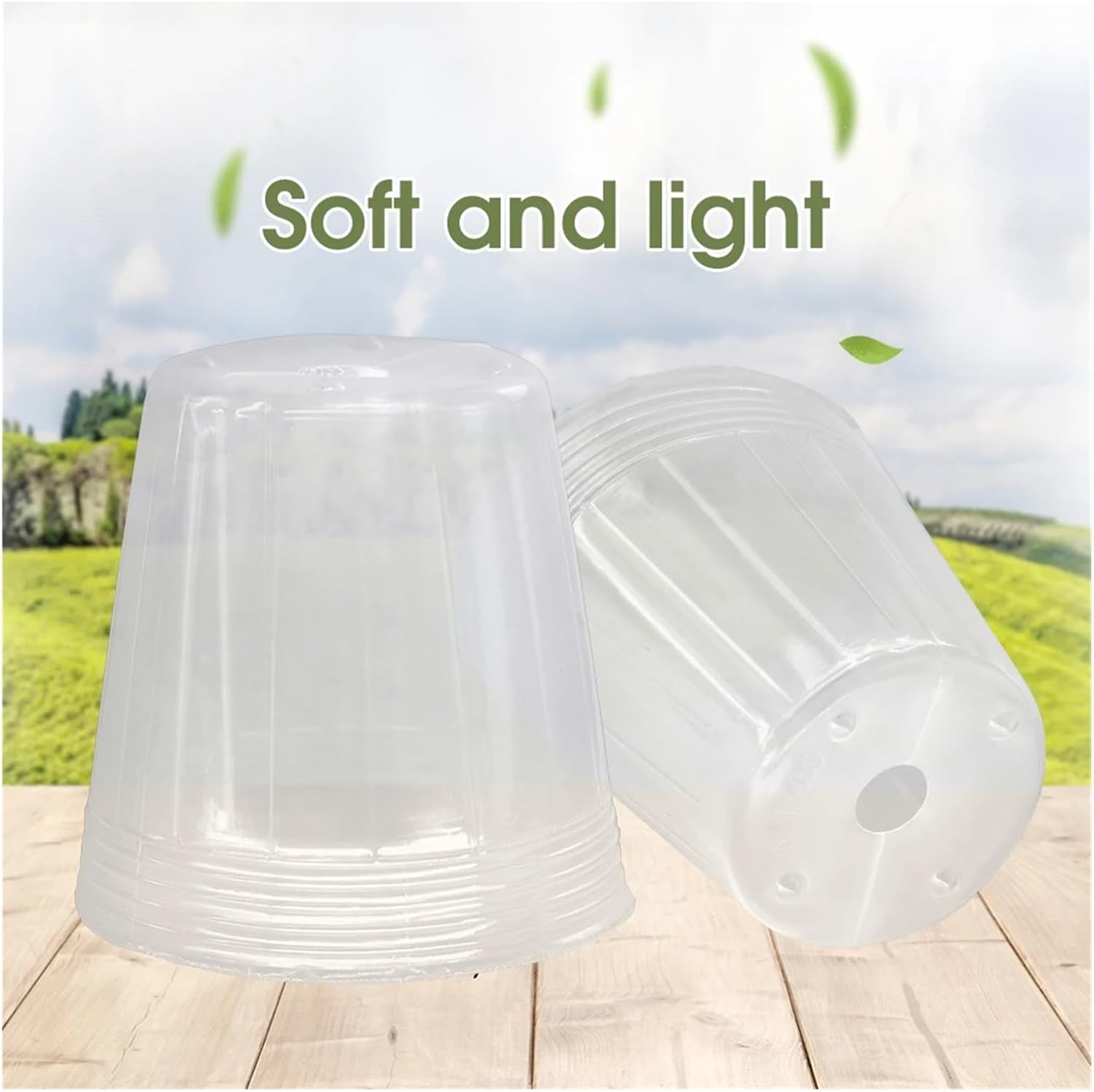 Clear Nursery Pots with Drainage 25PCS Transparent Plant Nursery Pots Plastic Planter with Drainage Hole Seed Starting Grow Bag Flower Seedling Cutting Container(5.5x5.8x3.5cm x25pcs)
