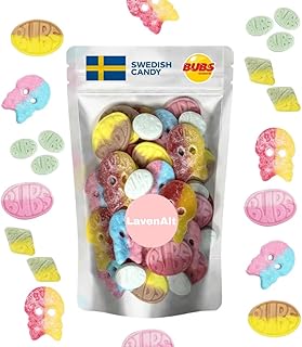 Bubs Swedish Candy Mix, 1 Pound, Vegan and Gluten-Free Treat, Plant-Based Sweets, Swedish Gummies, Sweet and Sour Candy