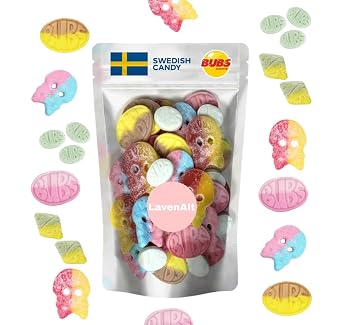 Bubs Swedish Candy Mix, 1 Pound, Vegan and Gluten-Free Treat, Plant-Based Sweets, Swedish Gummies, Sweet and Sour Candy