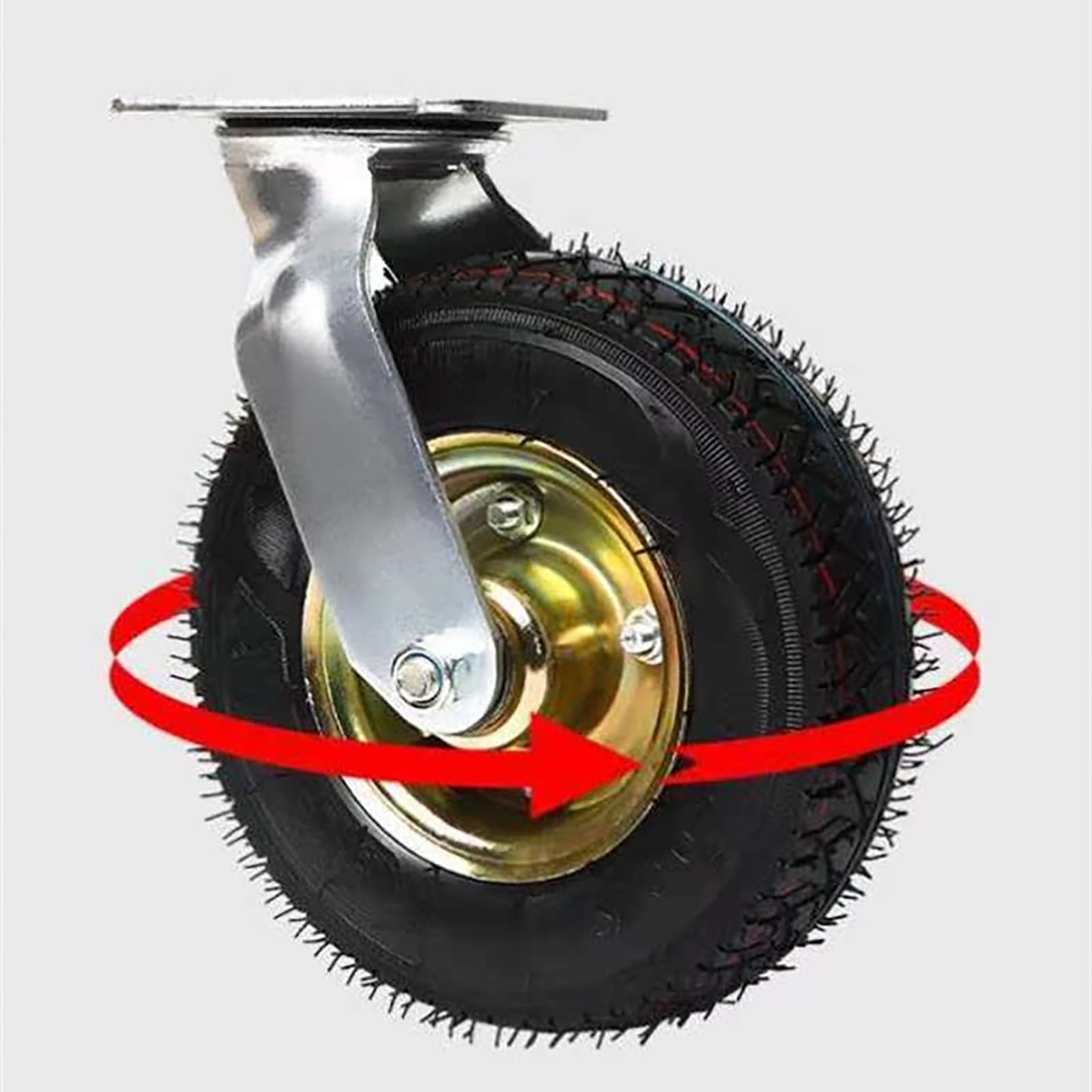 Obrotowe o 360 stopni – idealne kółko, duże gumowe kółka rolkowe, kółka 15 cm 20 cm 25 cm, do mebli i wózka warsztatowego (koła uniwersalne, 20 cm)