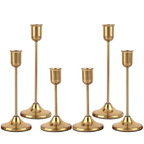 Gold Candlestick Holders Taper Candle Holder for Candlesticks Metal Set