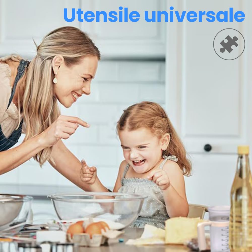 Anakel Home Caraffa graduata con coperchio Capacità 1 litro I Misurino per frullatore a immersione I Plastica resistente