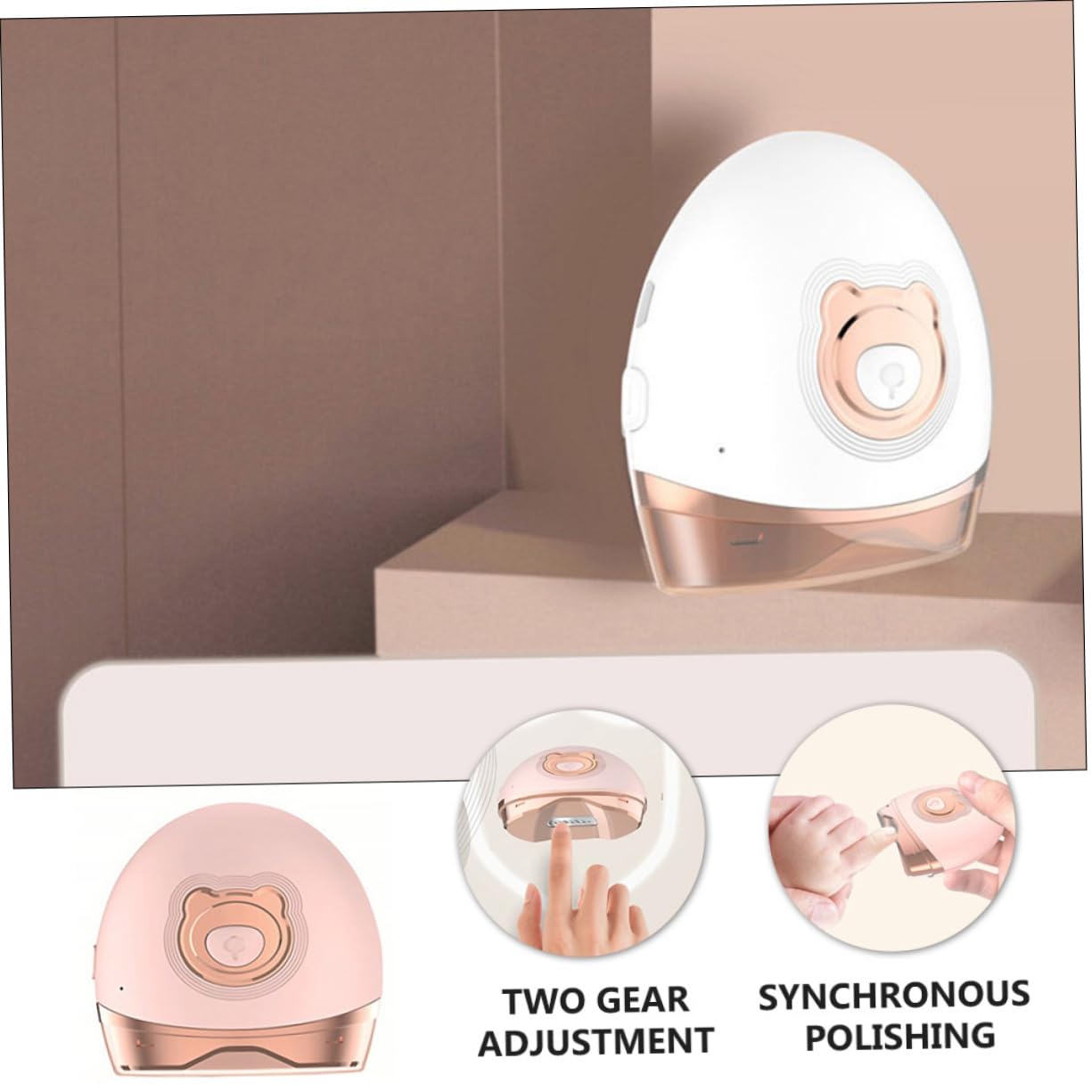 1stück Automatischer Nageltrimmer Für Sicherer Elektrischer Nagelknipser Und Nagelpolierer Tragbares Design Für Neugeborene Und Kleinkinder Leise Und Energiesparend