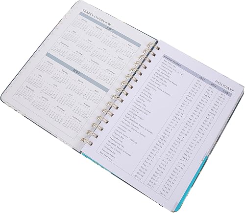 Miniatura 6 de Ciieeo 2pcs Daily Planner Notebook Daily Goals Notebook English Agenda Planner Office Memo Pad Notebooks College Ruled Spiral Notepad Portable Note