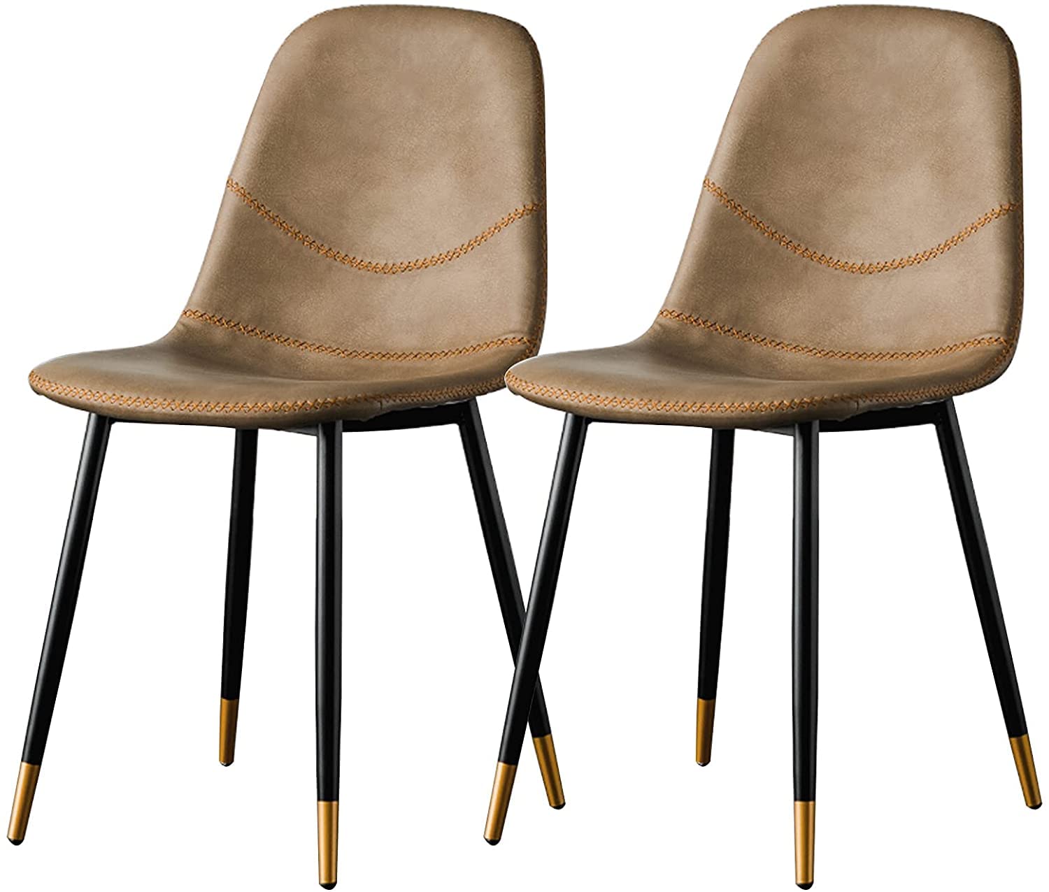 Set di 2 sedie da pranzo da cucina, moderne, in similpelle, per la casa, per il tempo libero, con schienale, sgabello da tavolo, per il trucco, per la casa, l'ufficio, il ristorante, la reception