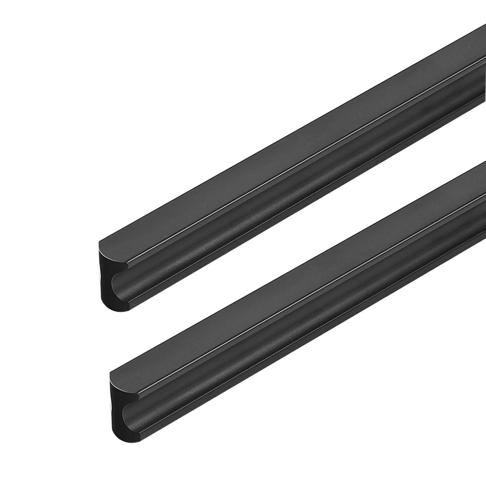 2 uchwyty do drzwi, podwójny łuk, uchwyty meblowe, ze stopu aluminium, gałki do drążków, czarne gałki do szafy, gałki do szuflad, gałki do szafy na ubrania, relingi, komoda, szafka (długość 1200 mm)