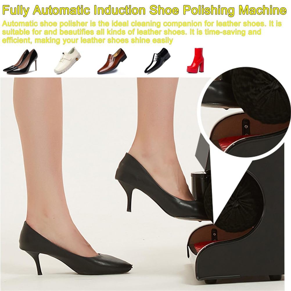 Lucidatrice elettrica per scarpe, kit di pulizia automatica in acciaio inox per casa, hotel e banca