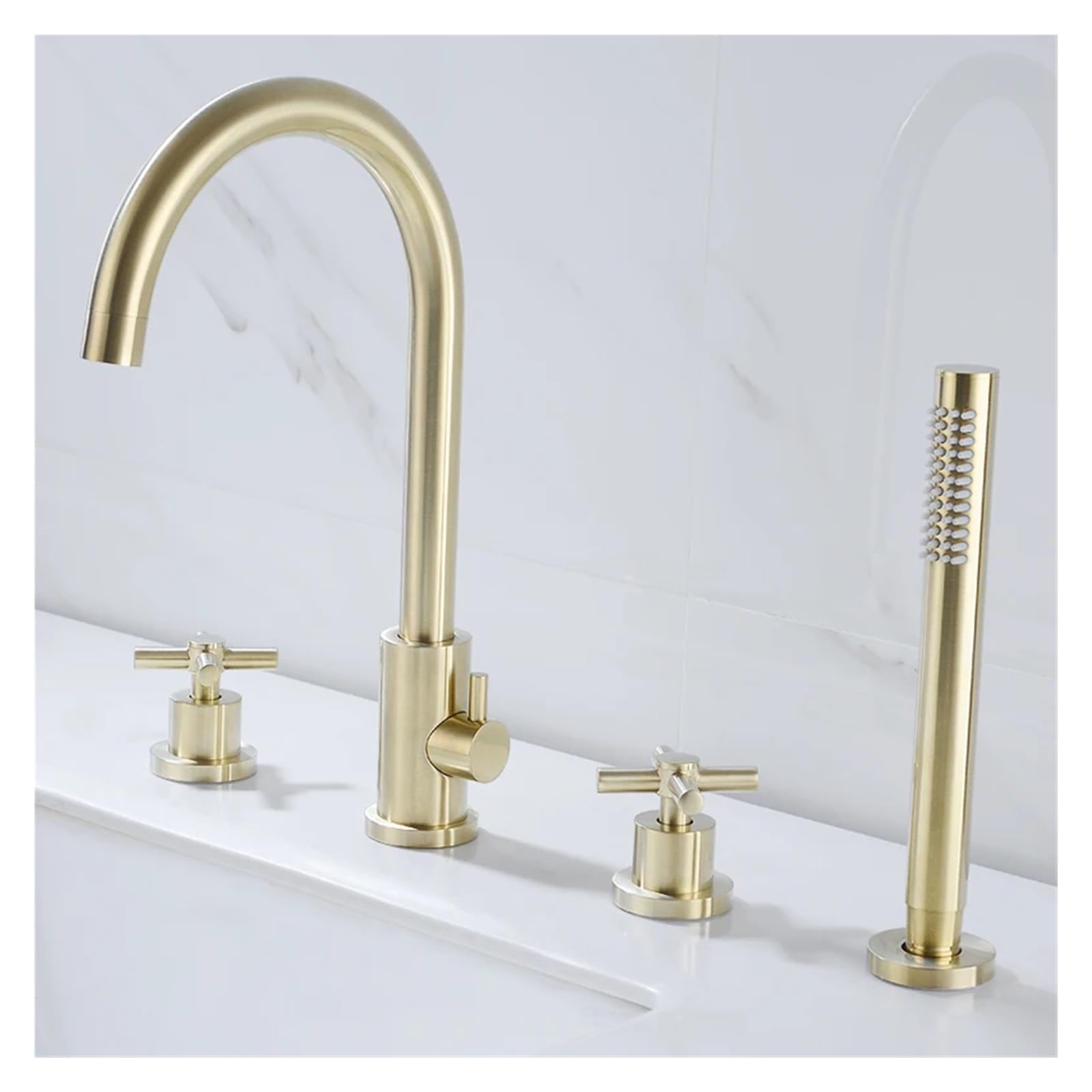 Grifo de bañera doble control monomando dividido para regular temperatura precisa