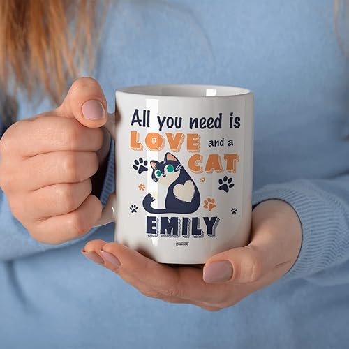 Vista 64 de CUBICER Taza de café de cerámica blanca personalizada, con nombre personalizado, divertidas tazas novedosas con refranes, onzas, regalos de Navidad