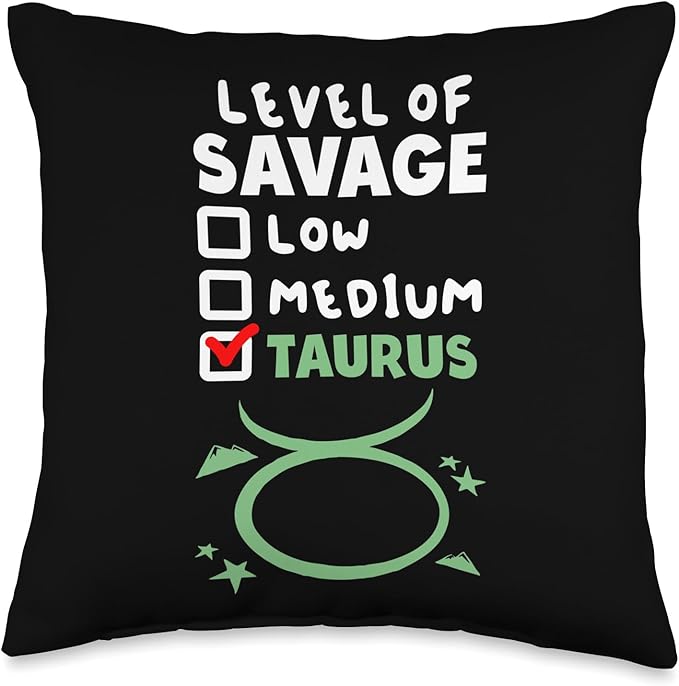 Zodiac Sign Taurus Throw Pillow