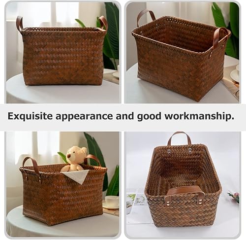 Miniatura 5 de Cabilock Contenedores de almacenamiento tejidos para el hogar, soporte resistente para ropa sucia para niños y niñas