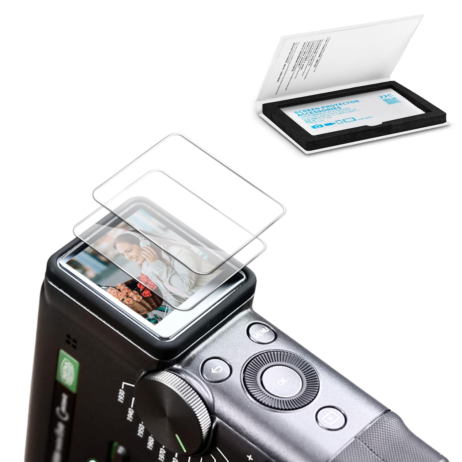 (2 Pack) FUJI Insta Mini Evo Cinema Screen Protector, 9H Ultra Clear Tempered Glass Protector LCD Display Film for FUJI Insta Mini Evo Cinema, Anti-Fingerprint Anti-Scratch Water-resistant Bubble Free