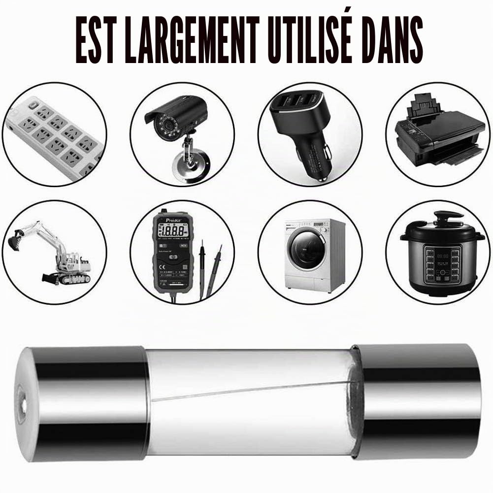Fusible Verre 5x20mm DiversKit Fast Blow Fusibles 15 Valeurs 0,1A 0,25 A 0,2 A 0,5 A 1,5 A 2A 3A 4A 5 A 8 A 10 A 12 A 15 A 20 A/Pour Voiture Moto Bateau Etc