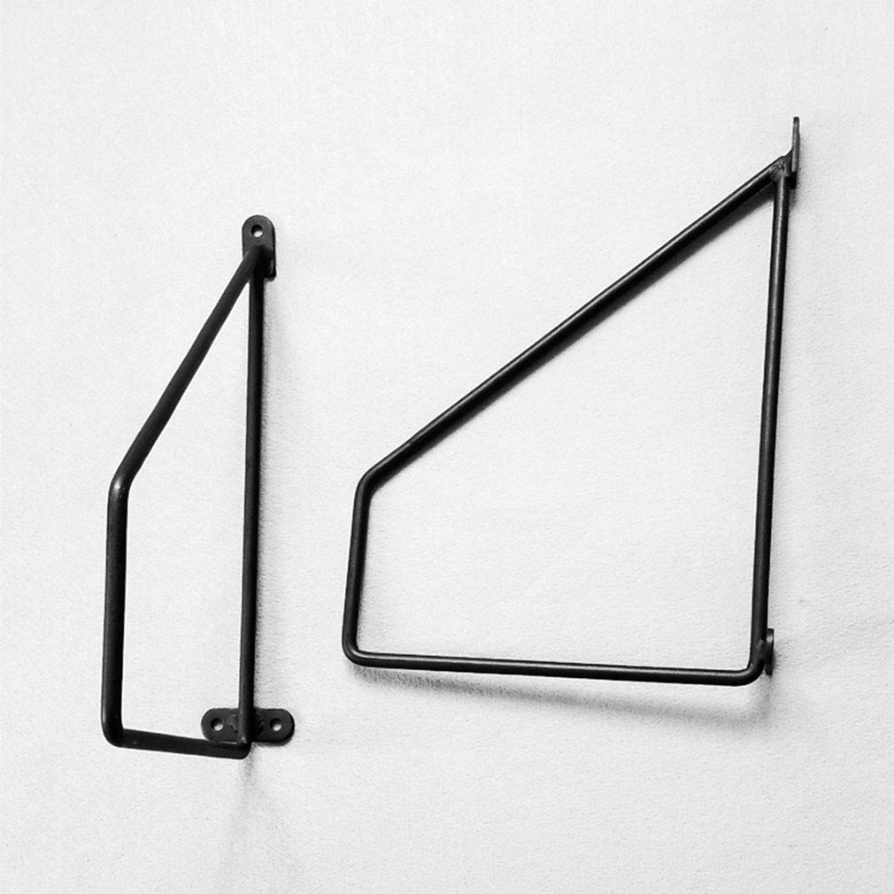 Staffe per Mensole per Pesante,Ferro Reggimensola a Triangolo,Mensole per Appendere Decorazioni per Mobili da Parete,Nere,Set di 2(40cm/15.7in)