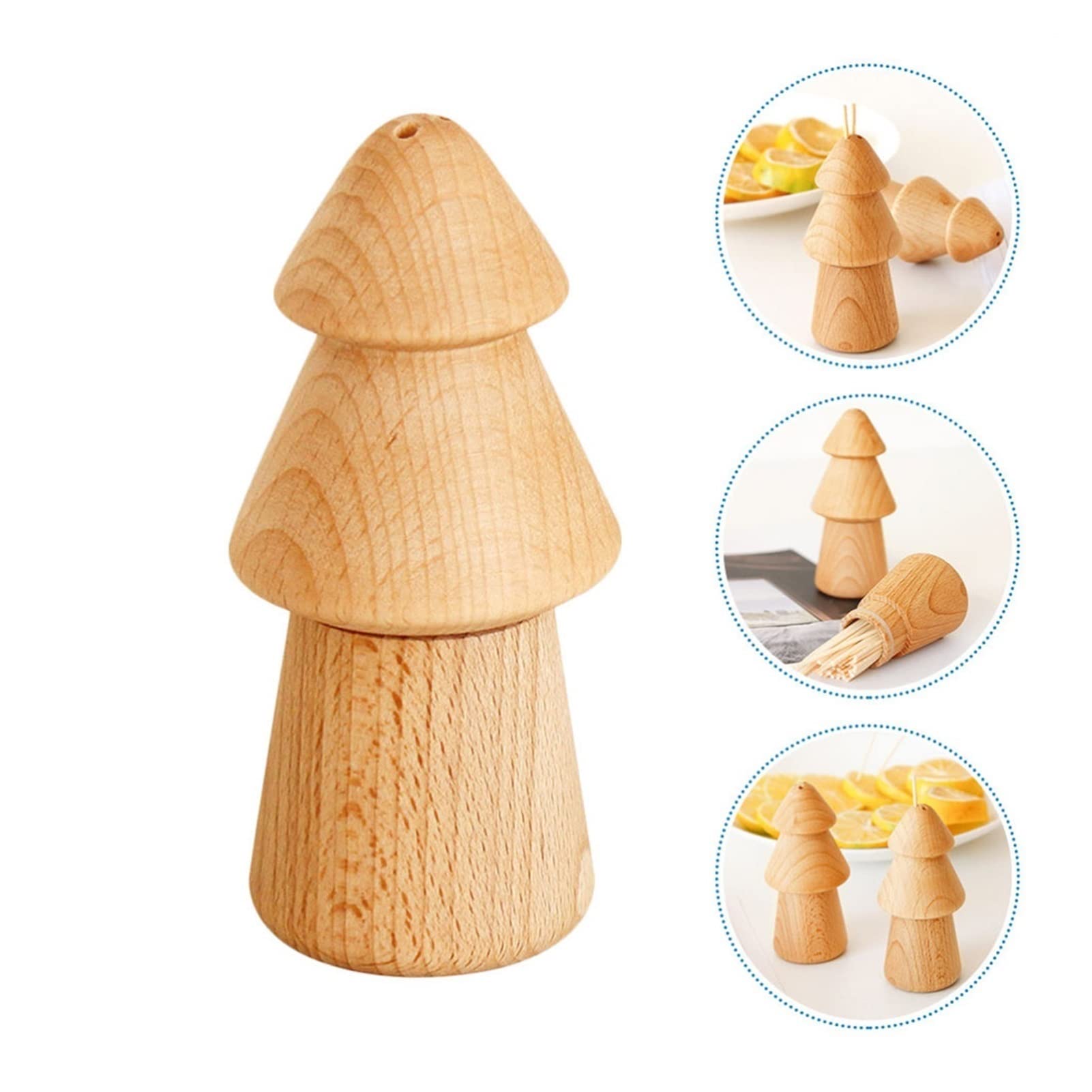Tollette da Stuzzicadenti 1 PC Porta di stuzzicatrice in Legno Casa Creativa a Forma di Pino da Pino da Pranzo Tavolo da Pranzo Stucchi Gadget da Cucina (Color : A)