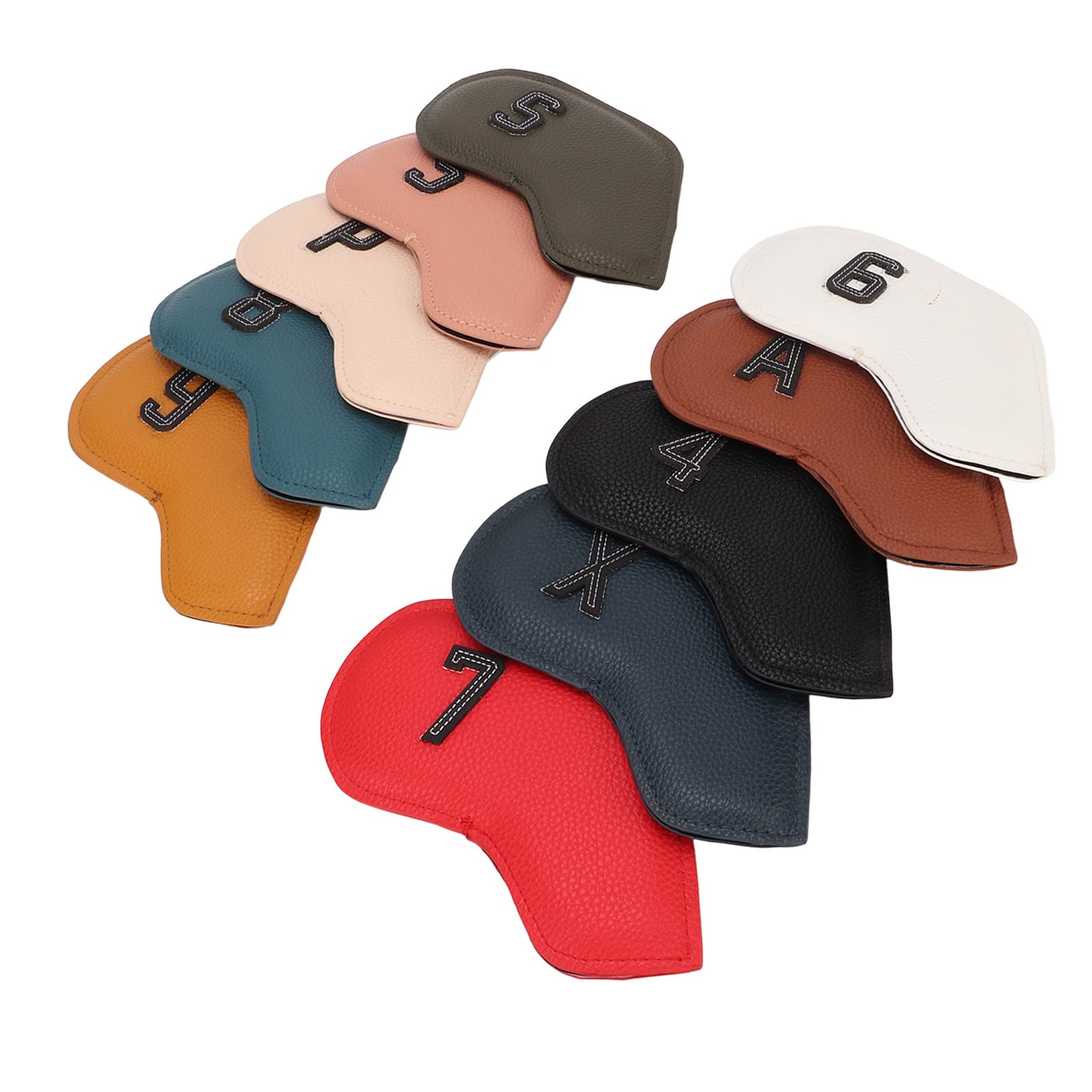 Golfs Iron Head Cover, 10PCS PU Numerical Golfs Iron Headcover for Outdoor Sports