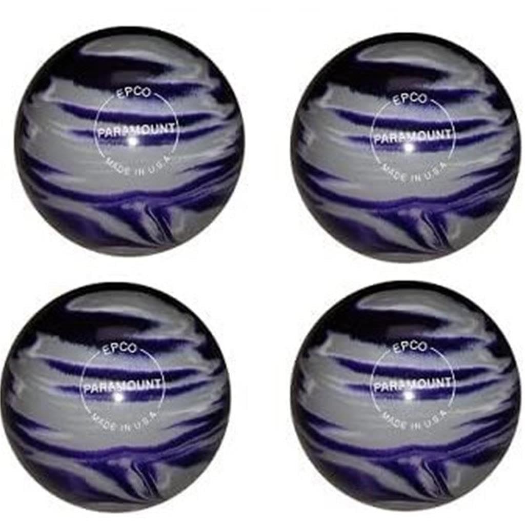 Bowlerstore Products EPCO Candlepin Bowling Balls - Marbleized - Purple, Grey & White (4 1/2 inch- 2lbs. 6oz.) 4 Balls