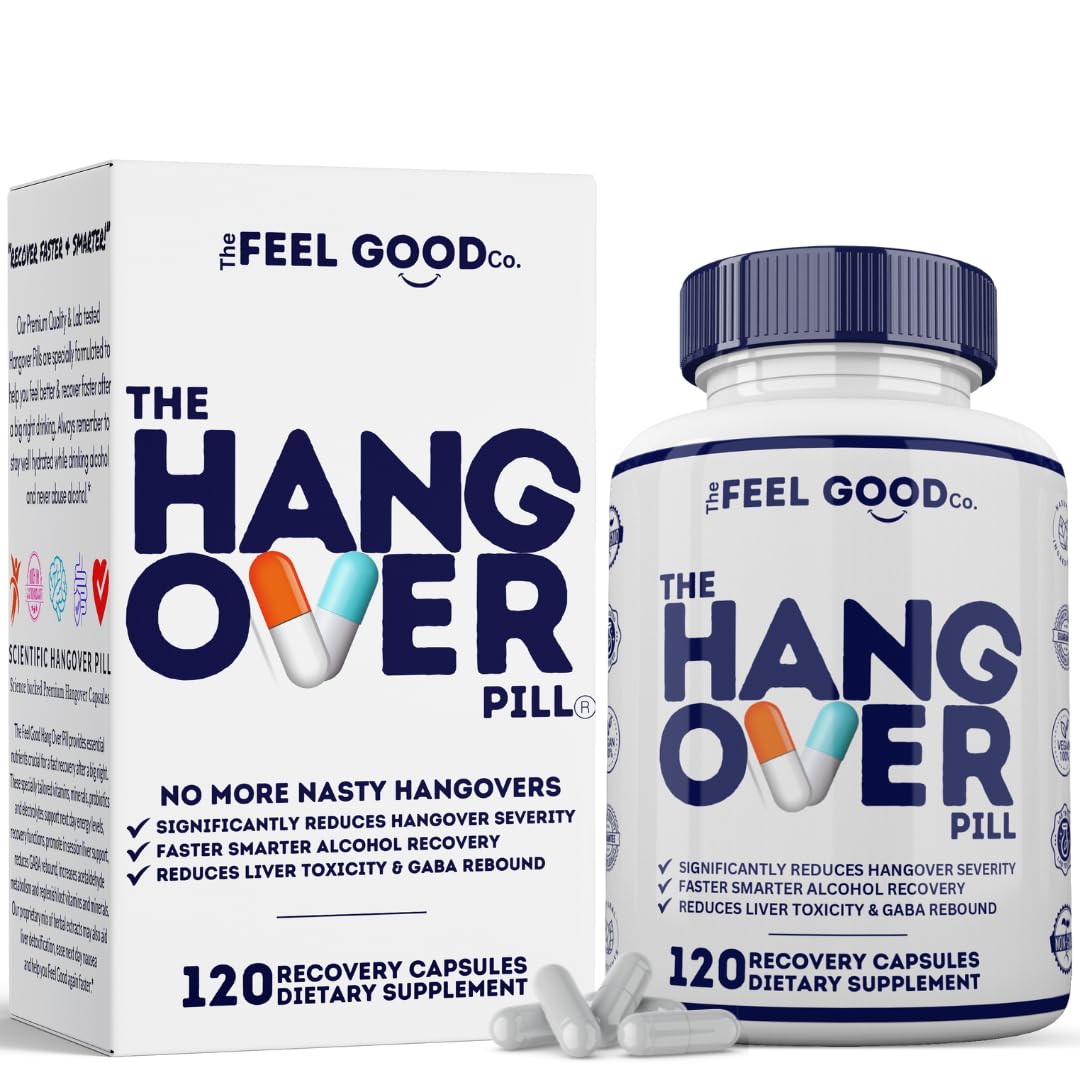 for After Alcohol Hangover Wellness & Morning After Relief, Electrolytes, Minerals, Targeted Vitamins B6 B9 B12, Assists with Nausea & Energy, Men & Women, Lasts 20 Drinking Sessions