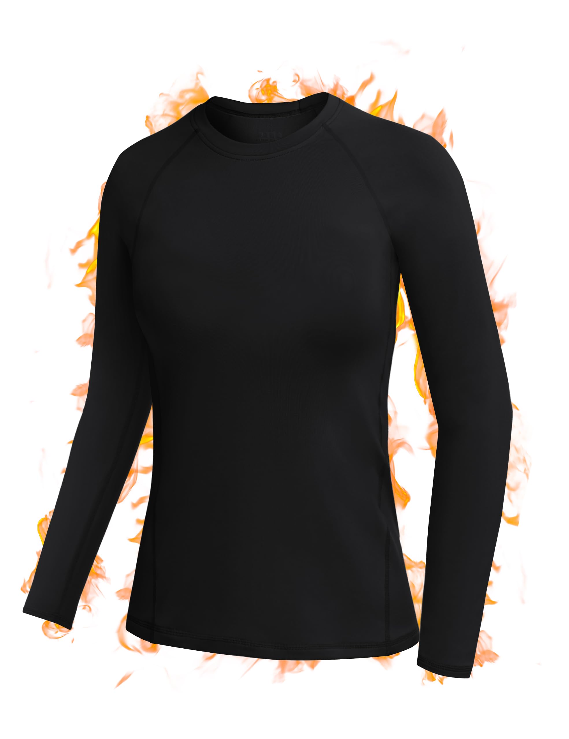 Long Sleeve Thermal Shirts for Women, Fleece-Lined Undershirts Base Layer Tops for Running Workout Cold Weather-image-47