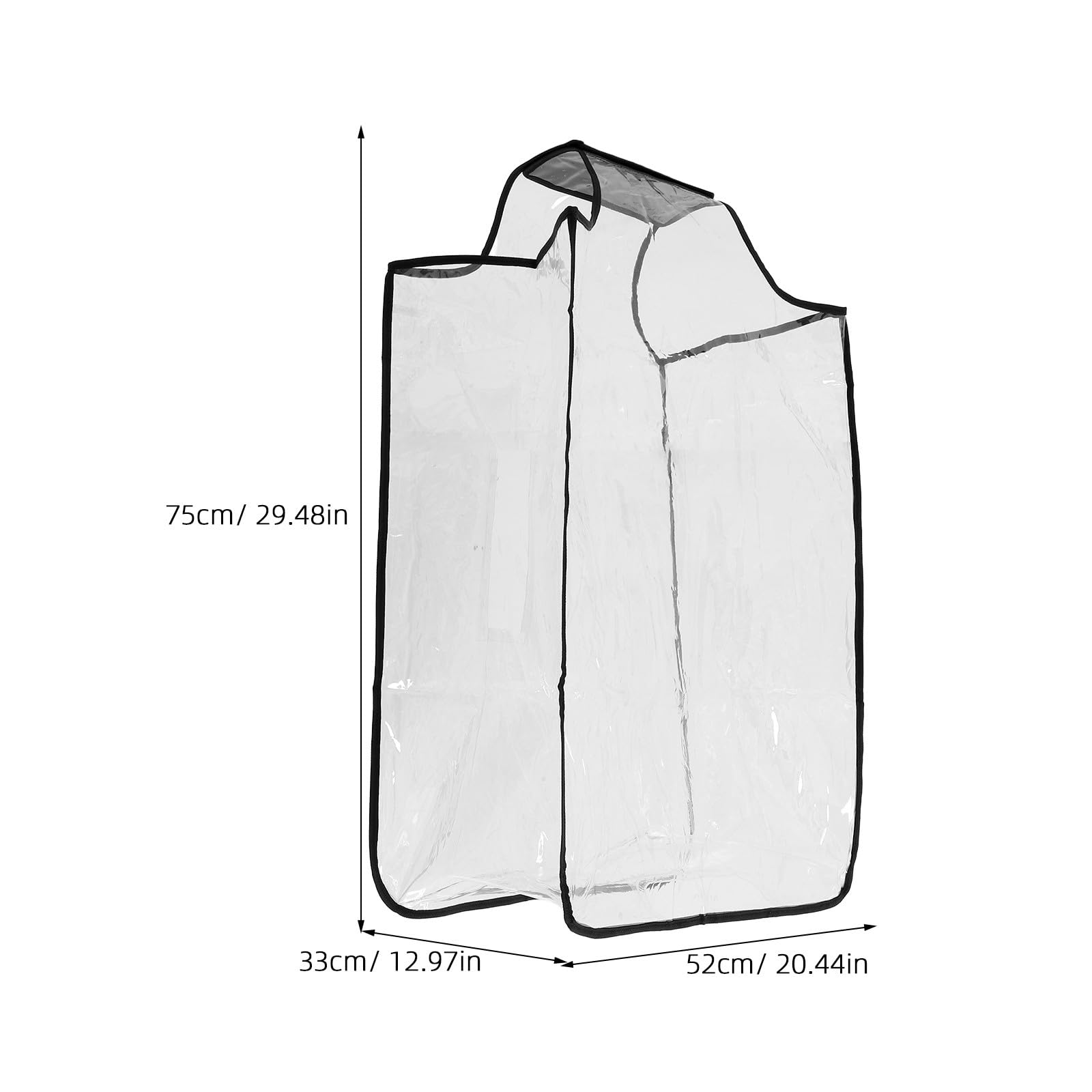 2 Stück Packung PVC Kofferhülle Transparent für 30 Zoll Rollkoffer