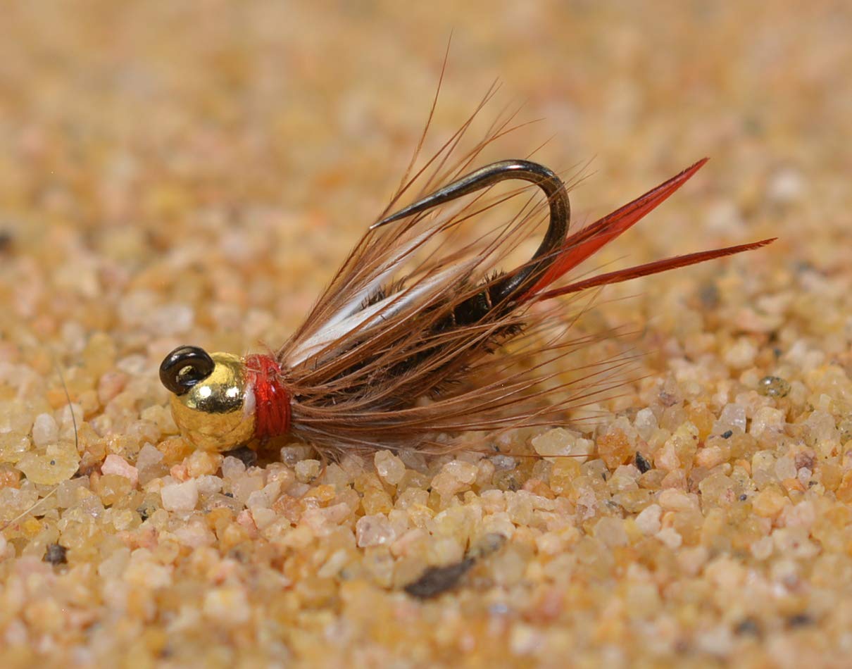 Tungsten Jigged Prince Nymph Jig Head Fly Euro Nymph Tied on Hanak Hooks - 6ct Pack